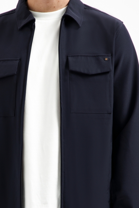 NO-EXCESS overshirt full zipper stretch sedoc